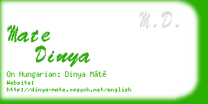 mate dinya business card