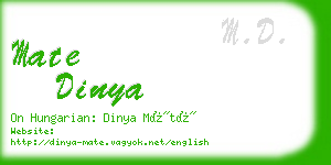 mate dinya business card